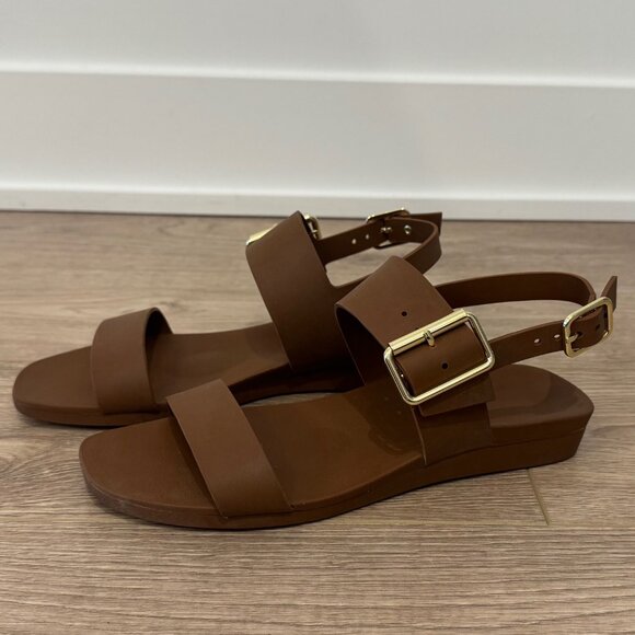 Bared Sanderlings Nutshell Rubber Comfortable Sandals 38 - Picture 1 of 4